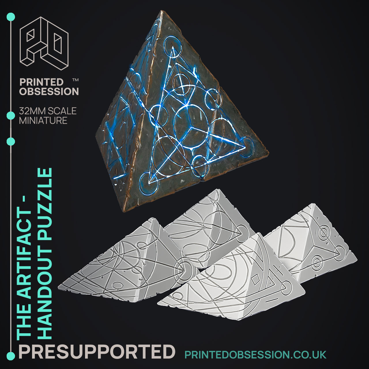 The Artifact - Prop - The Wondering Desert - PRESUPPORTED - Illustrated and Stats - 32mm scale